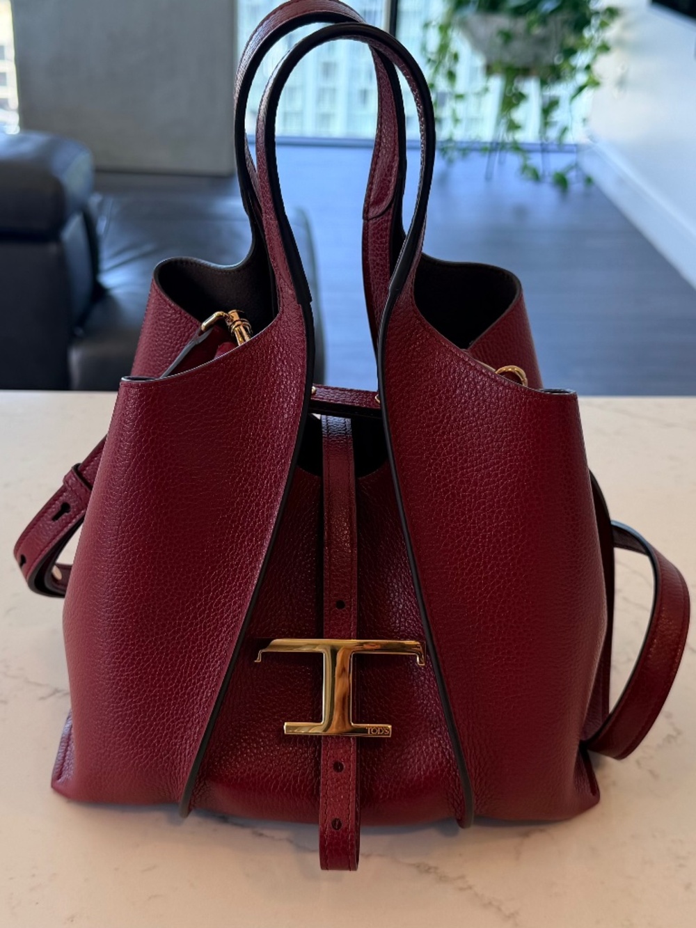 AUTHENTIC Tod’s Timeless Mini Red Leather Crossbody, Like new, used 3x